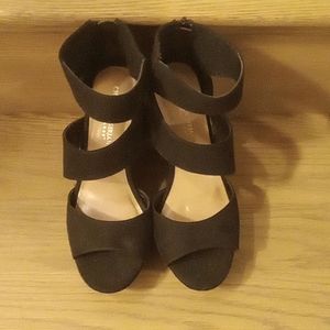 Christian Siriano wedge heels, size 8, color black